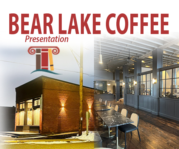 Photo of Bear Lake Coffee inside and outside of building.